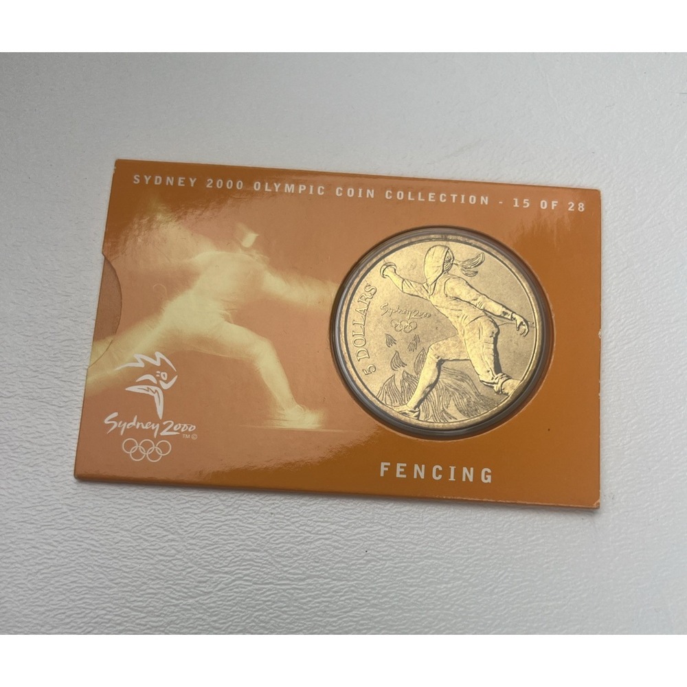 Sydney 2000 Olympic Coin Collection 15 of 28 Fencing 5 Dollars Australia 2000